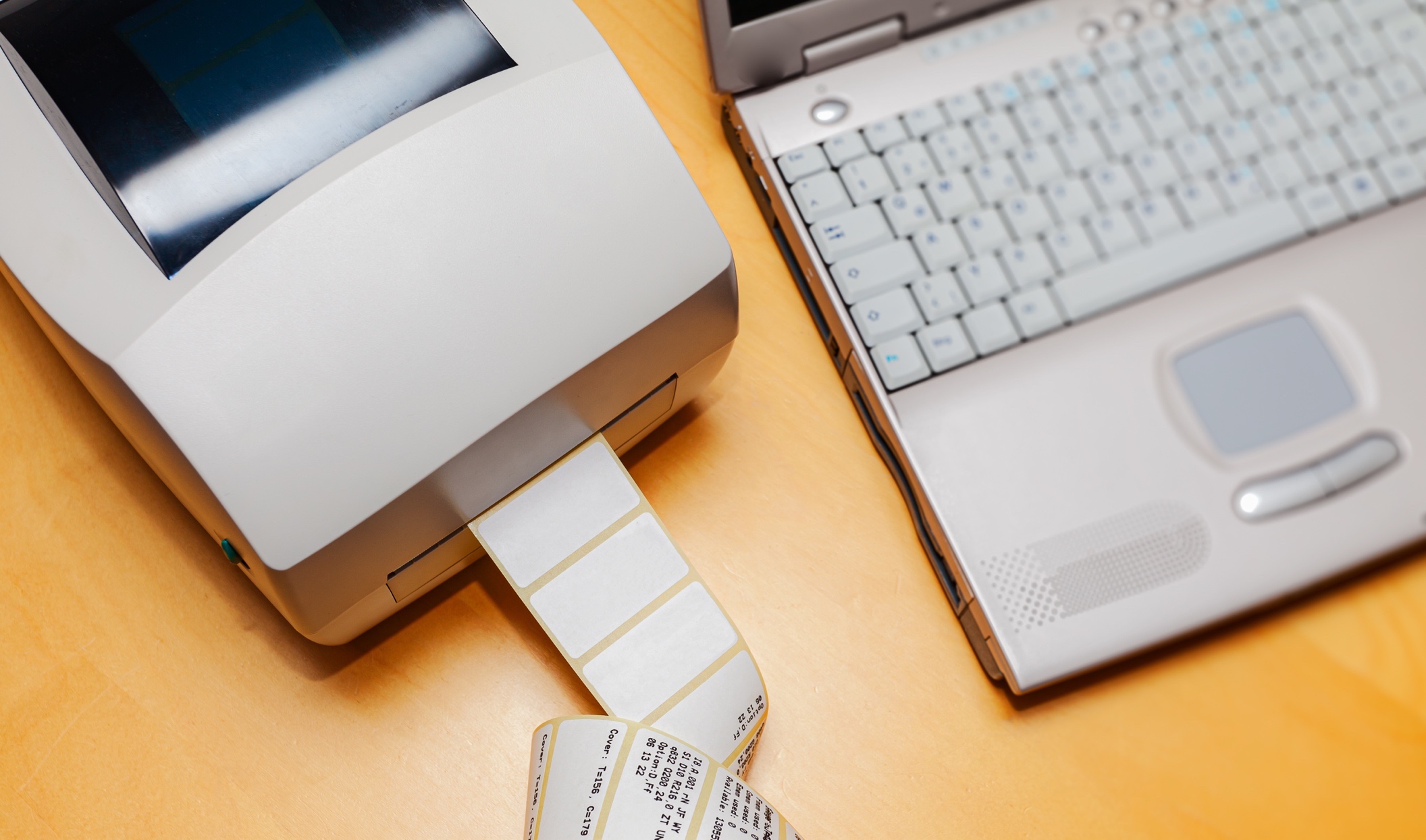 Notebook and label printer